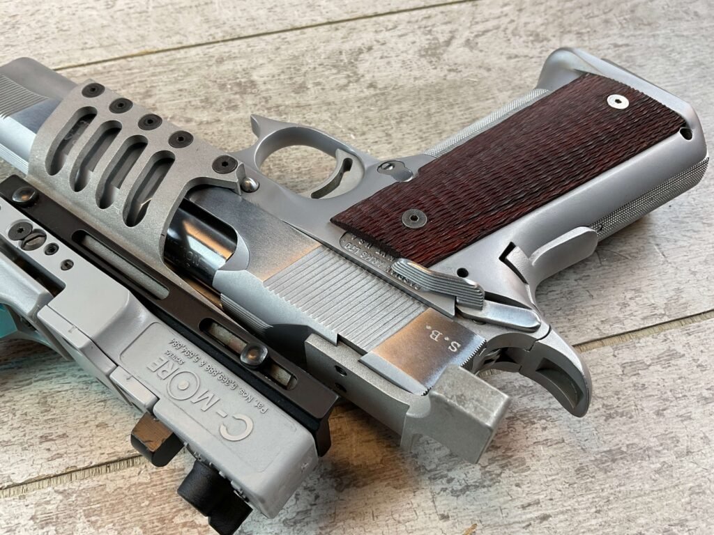 CASPIAN ARMS BAER CUSTOM 1911A1 9X21 SEMI AUTO PISTOL, JAMES EARL JONES COLLECTION #5-10856