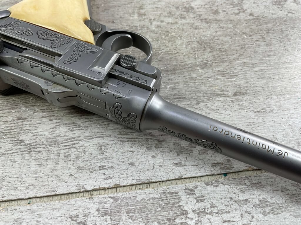 DWM LUGER P08 9MM SEMI AUTO PISTOL, CUSTOM ENGRAVED, JAMES EARL JONES COLLECTION #5-10863