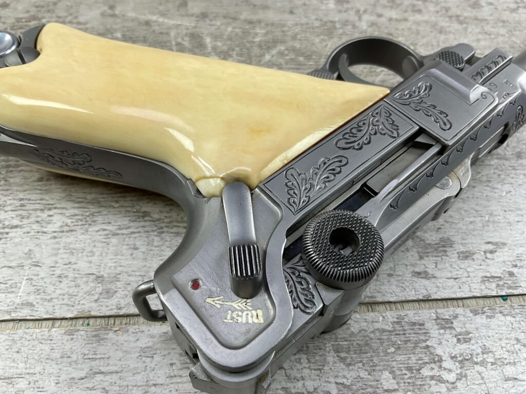 DWM LUGER P08 9MM SEMI AUTO PISTOL, CUSTOM ENGRAVED, JAMES EARL JONES COLLECTION #5-10863