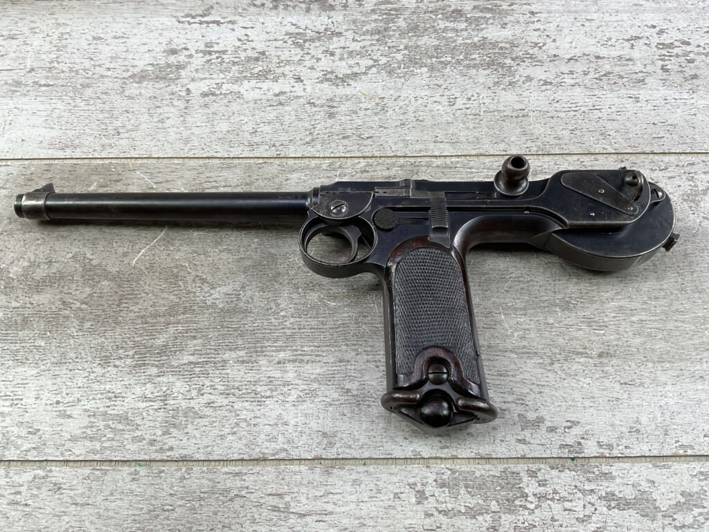 LOEWE C93 BORCHARDT SEMI AUTO PISTOL W/ SHOULDER STOCK / HOLSTER, MATCHING, JAMES EARL JONES "FAVORITES" COLLECTION, VERY RARE #5-10870