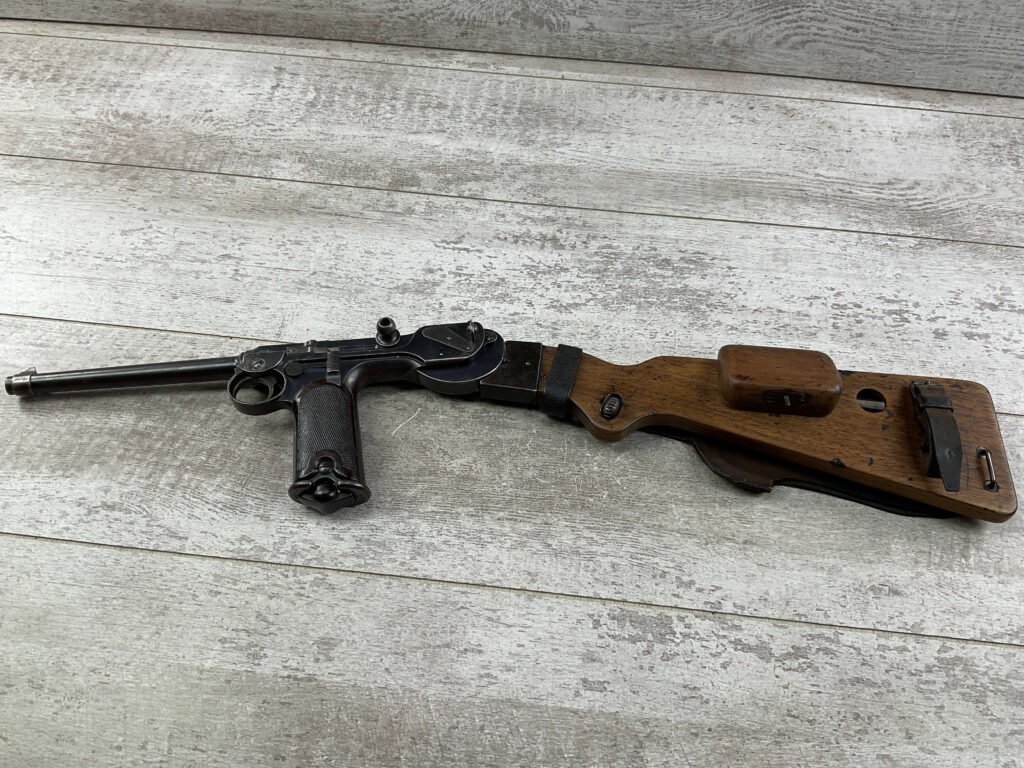 LOEWE C93 BORCHARDT SEMI AUTO PISTOL W/ SHOULDER STOCK / HOLSTER, MATCHING, JAMES EARL JONES "FAVORITES" COLLECTION, VERY RARE #5-10870