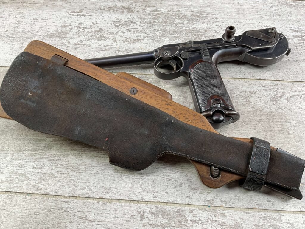 LOEWE C93 BORCHARDT SEMI AUTO PISTOL W/ SHOULDER STOCK / HOLSTER, MATCHING, JAMES EARL JONES "FAVORITES" COLLECTION, VERY RARE #5-10870