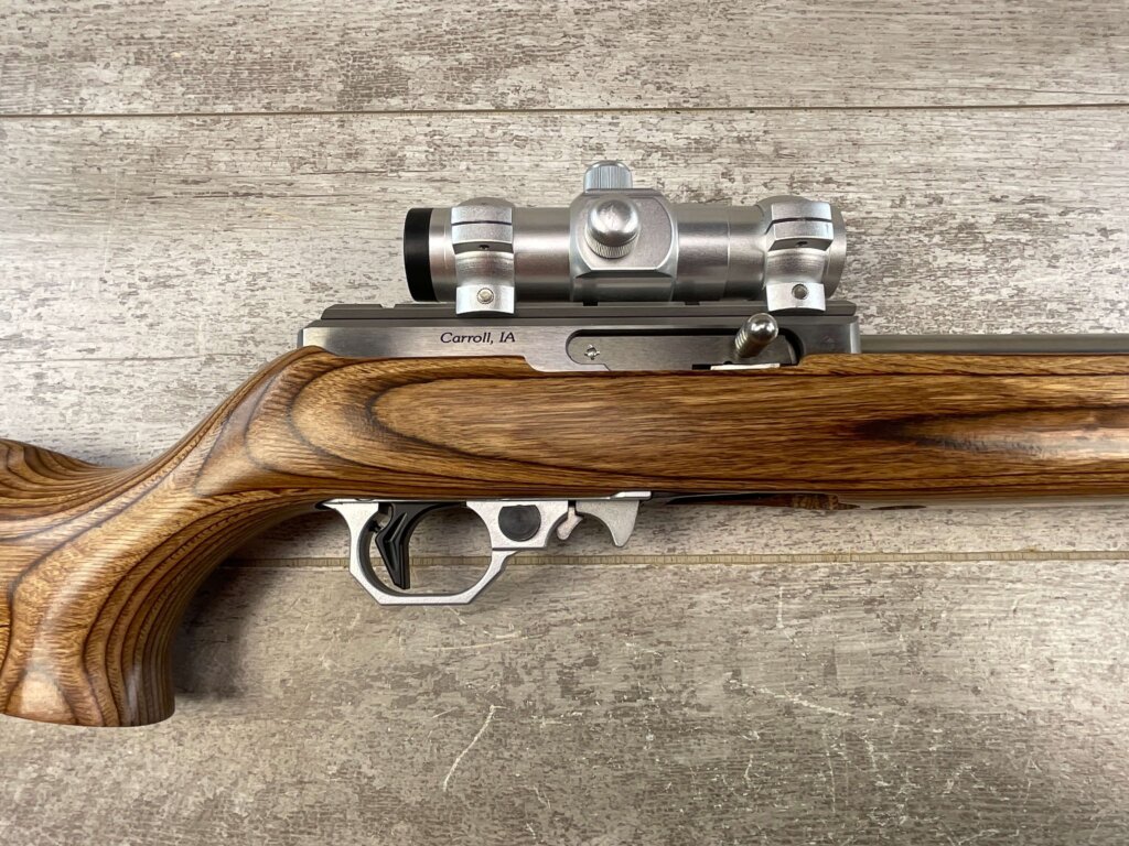 VOLQUARTSEN CUSTOM CLASSIC 17 HMR 10/22 SEMI AUTO STAINLESS STEEL RIFLE, JAMES EARL JONES COLLECTION #5-11020