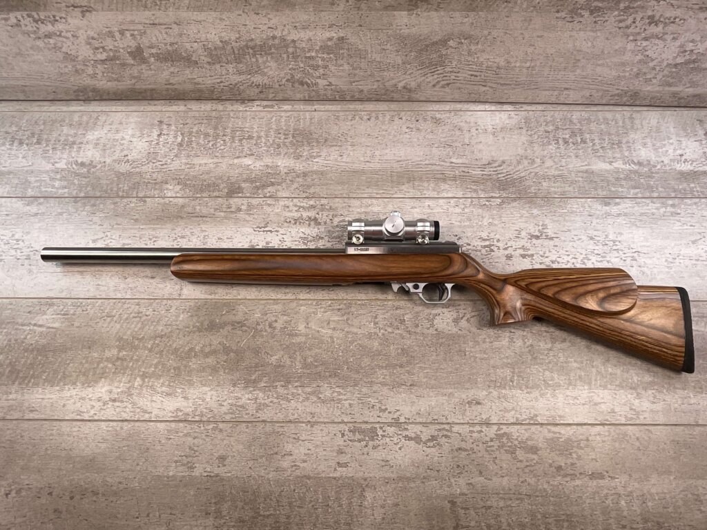 VOLQUARTSEN CUSTOM CLASSIC 17 HMR 10/22 SEMI AUTO STAINLESS STEEL RIFLE, JAMES EARL JONES COLLECTION #5-11020