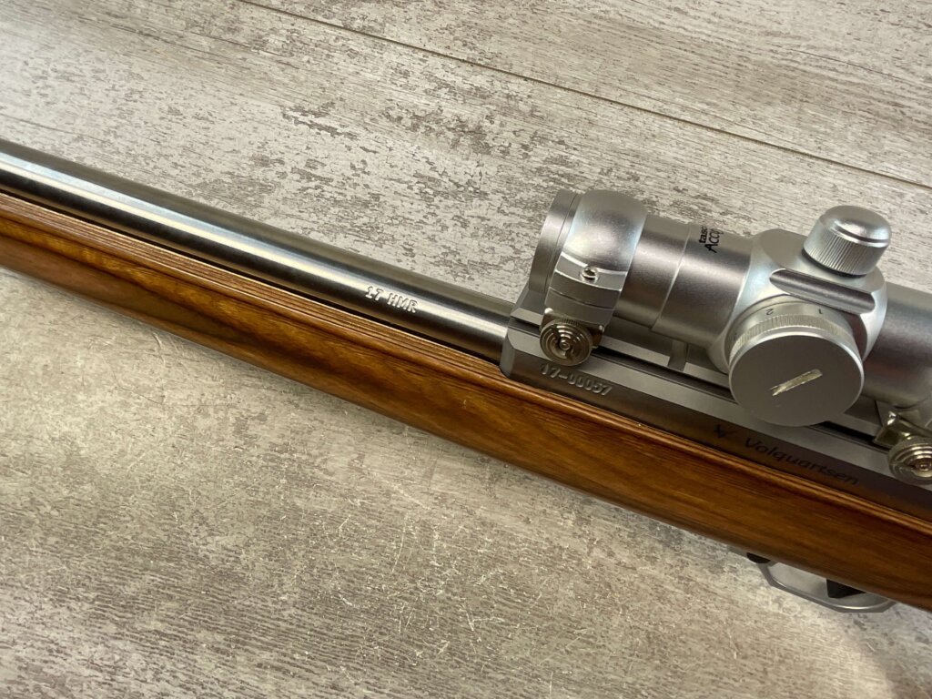 VOLQUARTSEN CUSTOM CLASSIC 17 HMR 10/22 SEMI AUTO STAINLESS STEEL RIFLE, JAMES EARL JONES COLLECTION #5-11020