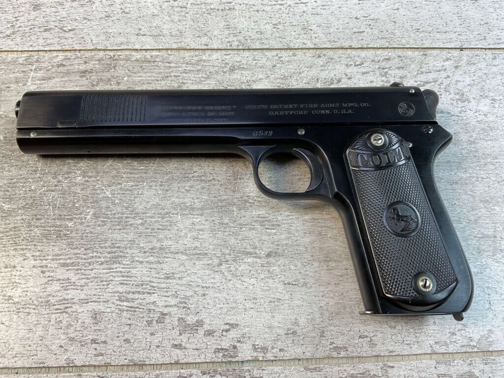 COLT 1902 .38 RIMLESS SEMI AUTO PISTOL, JAMES EARL JONES "FAVORITES" COLLECTION #5-10873