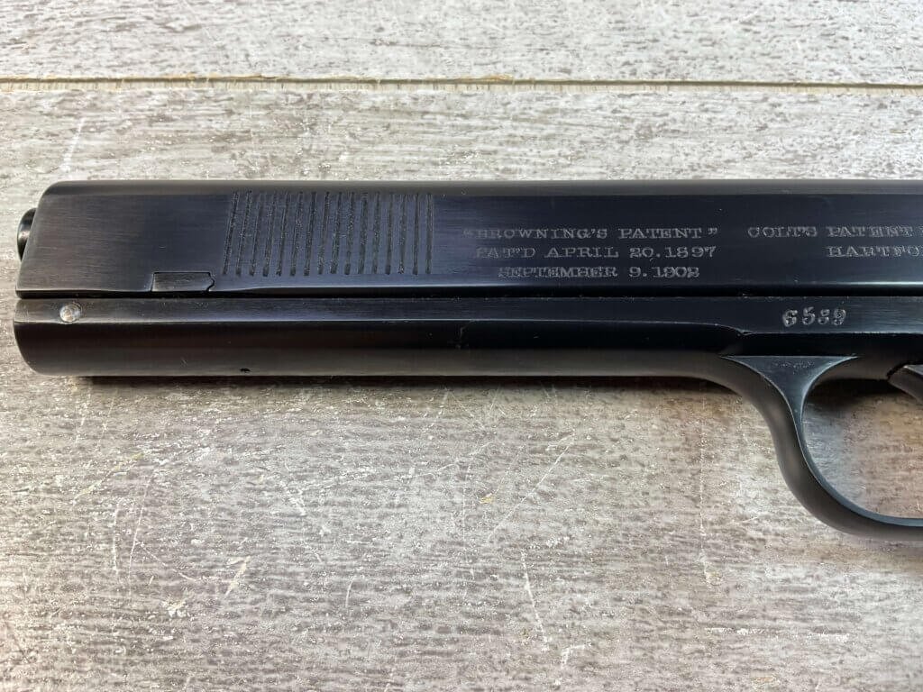 COLT 1902 .38 RIMLESS SEMI AUTO PISTOL, JAMES EARL JONES "FAVORITES" COLLECTION #5-10873