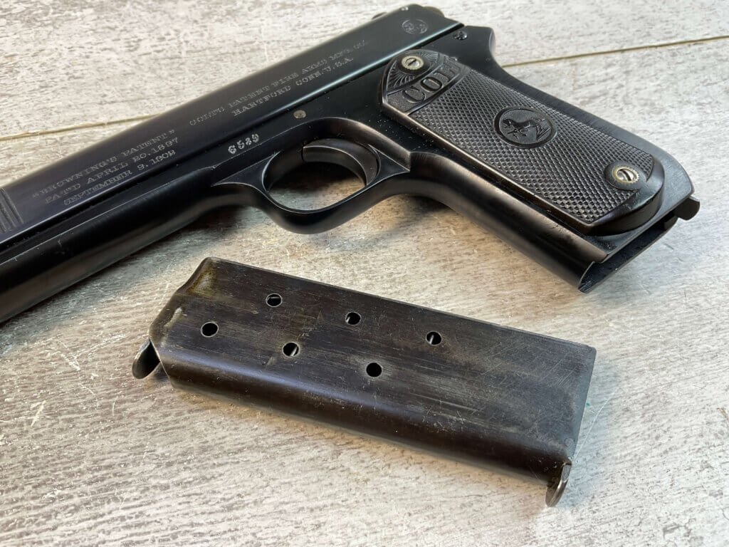 COLT 1902 .38 RIMLESS SEMI AUTO PISTOL, JAMES EARL JONES "FAVORITES" COLLECTION #5-10873