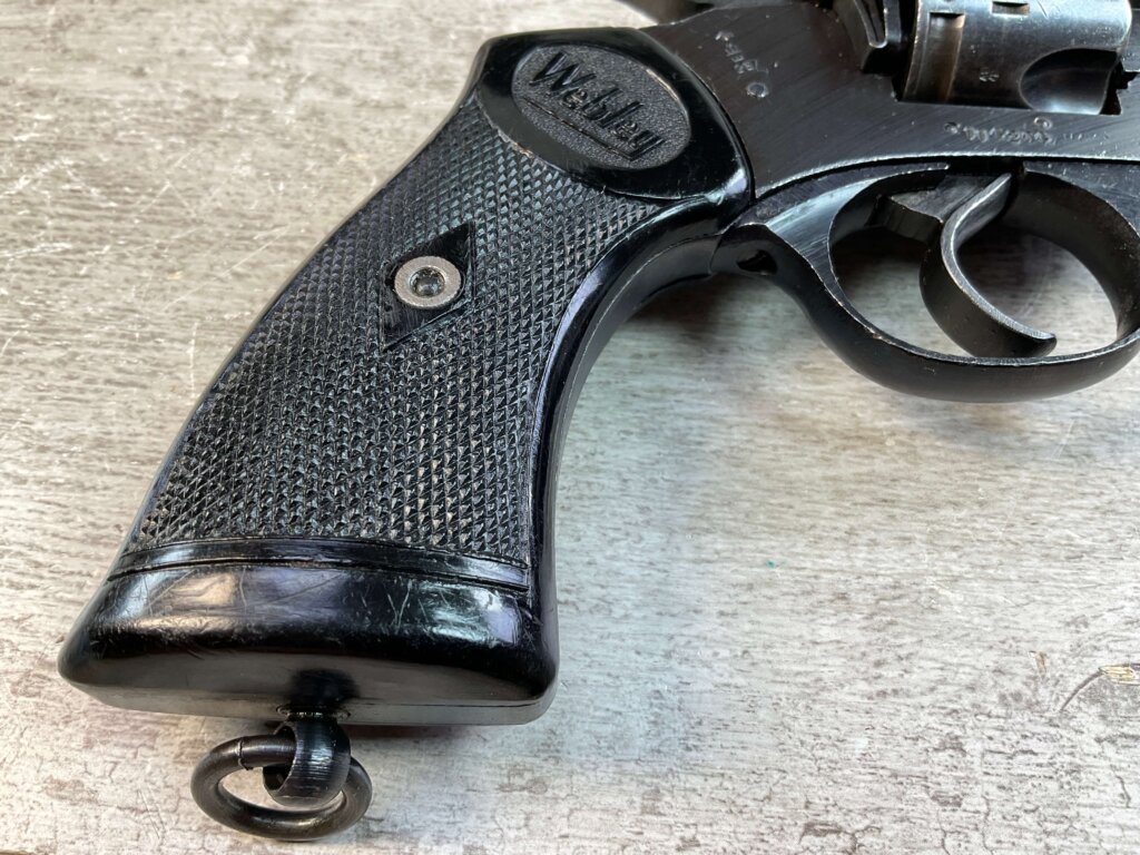 WEBLEY & SCOTT LTD MARK IV .38 S&W WAR FINISH REVOLVER, JAMES EARL JONES "FAVORITES" COLLECTION #5-10882