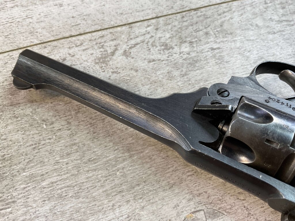 WEBLEY & SCOTT LTD MARK IV .38 S&W WAR FINISH REVOLVER, JAMES EARL JONES "FAVORITES" COLLECTION #5-10882