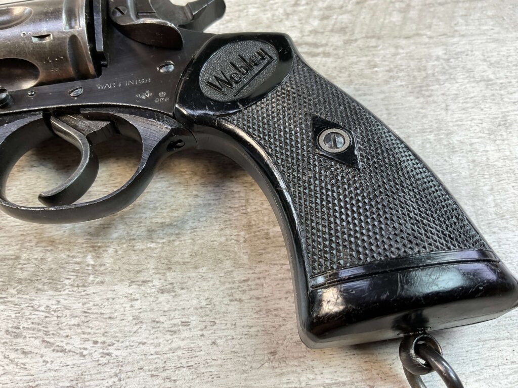 WEBLEY & SCOTT LTD MARK IV .38 S&W WAR FINISH REVOLVER, JAMES EARL JONES "FAVORITES" COLLECTION #5-10882