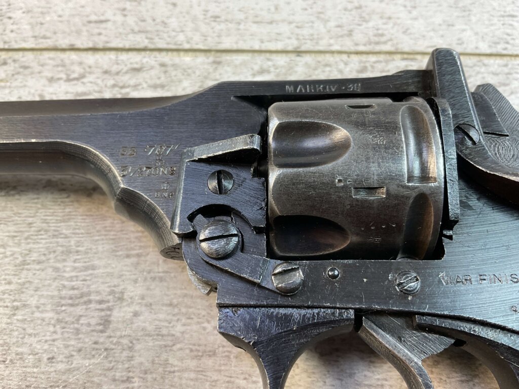 WEBLEY & SCOTT LTD MARK IV .38 S&W WAR FINISH REVOLVER, JAMES EARL JONES "FAVORITES" COLLECTION #5-10882