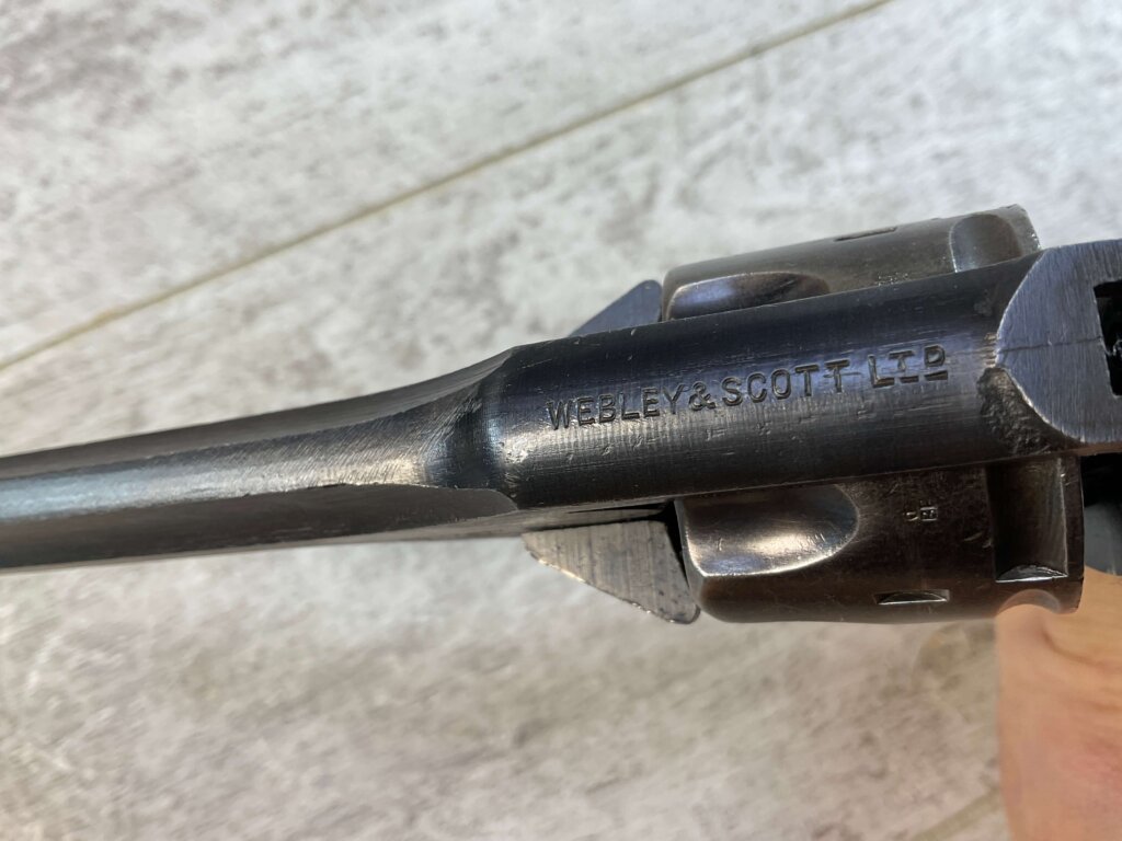 WEBLEY & SCOTT LTD MARK IV .38 S&W WAR FINISH REVOLVER, JAMES EARL JONES "FAVORITES" COLLECTION #5-10882