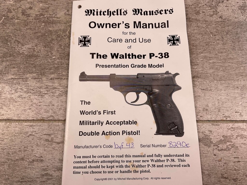 MAUSER byf 43 P38 W/ DISPLAY BOX & PAPERWORK FROM MITCHELL'S MAUSERS #5-12003