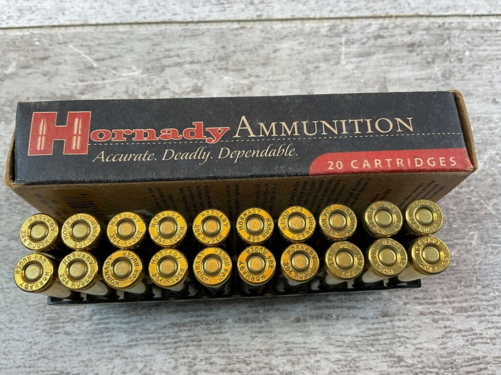 HORNADY VARMINT EXPRESS, 204 RUGER, 40 GR. V-MAX AMMO, FULL BOX (QTY 20) #5-11118