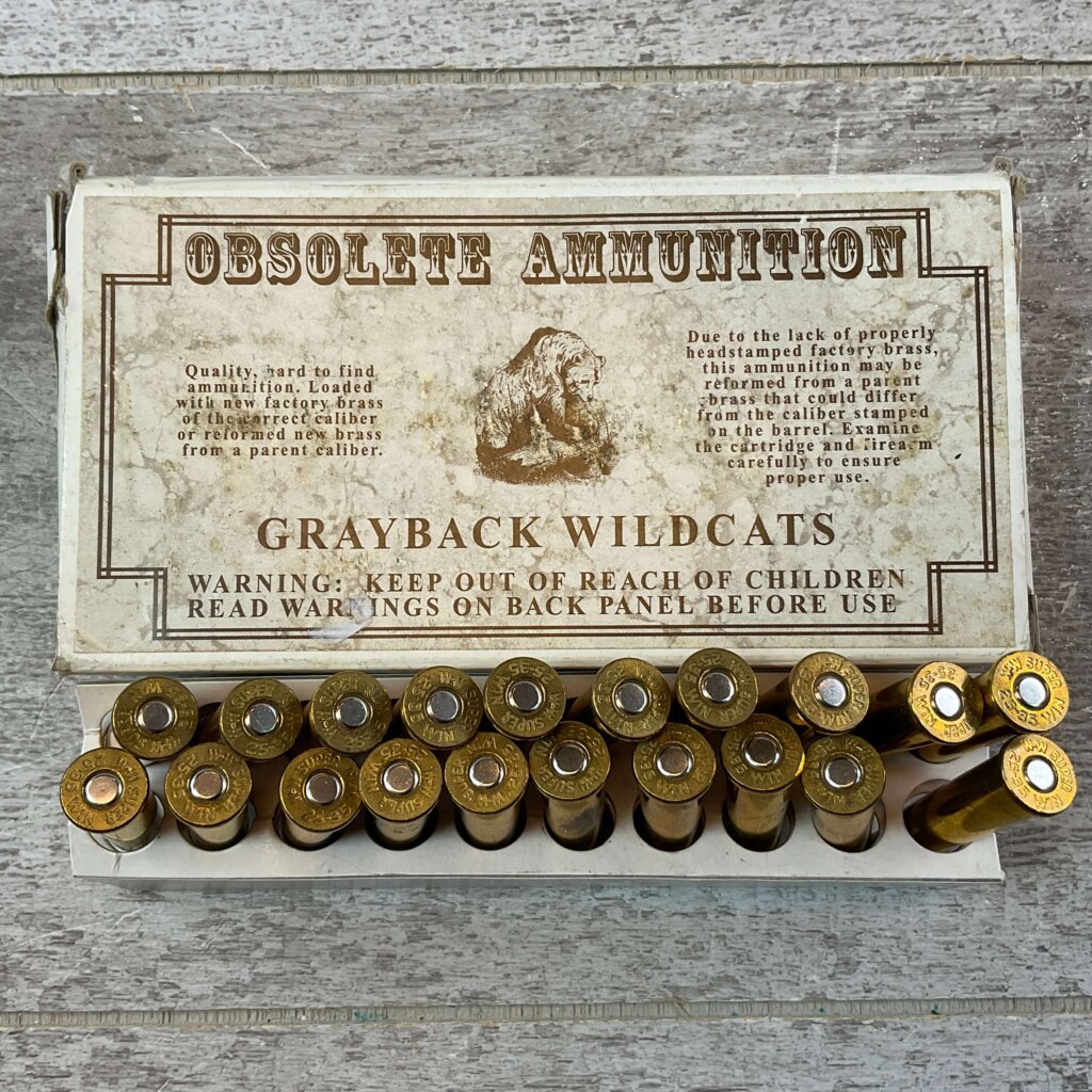 OBSOLETE AMMUNITION BOX, (WINCHESTER) WIN SUPER 25-35 AMMO, FULL BOX (QTY 20) #5-11121