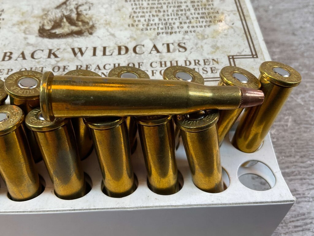 OBSOLETE AMMUNITION BOX, (WINCHESTER) WIN SUPER 25-35 AMMO, FULL BOX (QTY 20) #5-11121