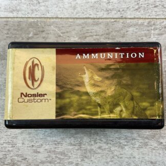 NOSLER CUSTOM 221 REM FIREBALL, 40 GR. BALLISTIC TIP, 3200 FPS AMMO, FULL, UNOPENED BOX (QTY 50) #5-11123