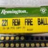 REMINGTON 221 REM FIREBALL, 50 GR. PTO SOFT POINT, KLEANBORE PRIMING AMMO, QTY 15 #5-11125