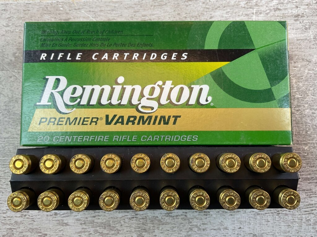 REMINGTON PREMIER VARMINT 221 REM FIREBALL, 50 GR. V-MAX BOAT TAIL AMMO, FULL BOX (QTY 20) #5-11127