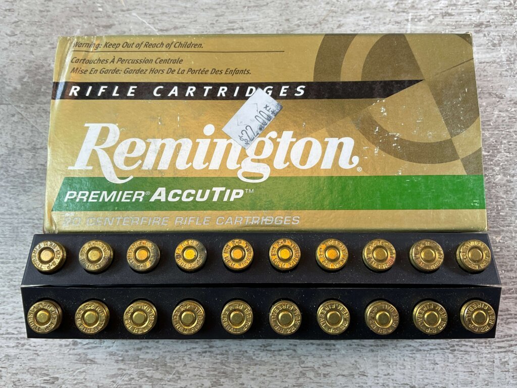 REMINGTON PREMIER ACCUTIP 221 REM FIREBALL, 50 GR. V-MAX BOAT TAIL AMMO, FULL BOX (QTY 20) #5-11128
