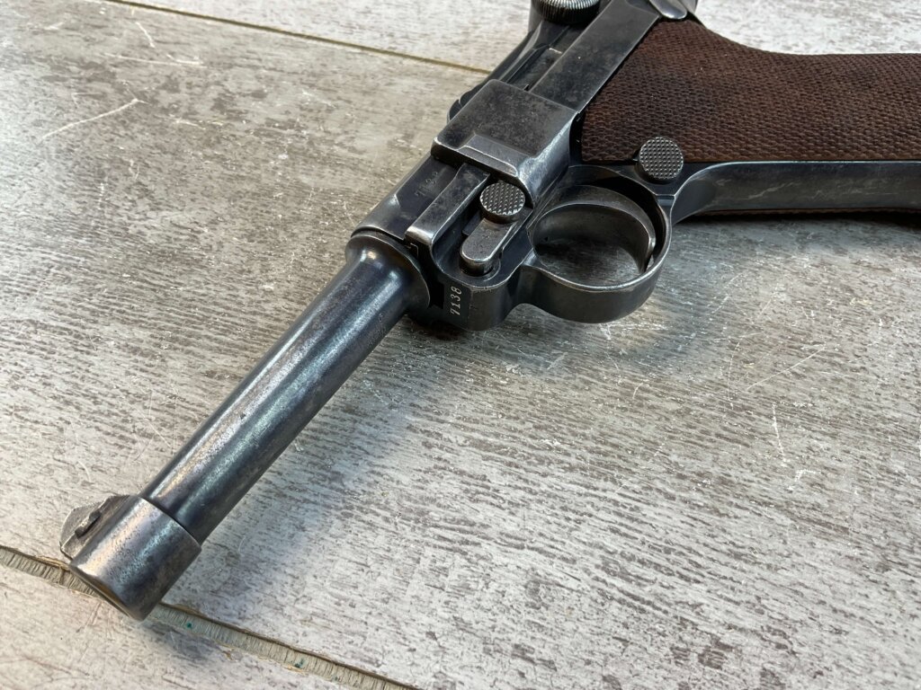 DWM LUGER P08 9MM SEMI AUTO PISTOL, RARE NAZI DEATH HEAD, JAMES EARL JONES COLLECTION #5-10897