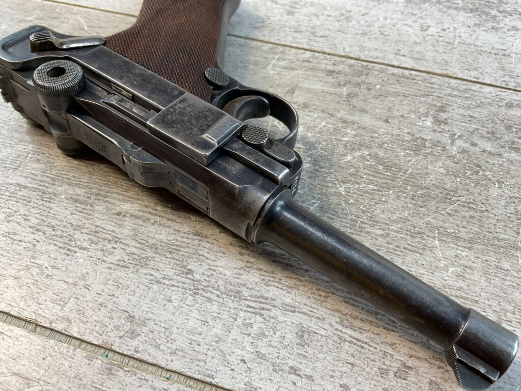 DWM LUGER P08 9MM SEMI AUTO PISTOL, RARE NAZI DEATH HEAD, JAMES EARL JONES COLLECTION #5-10897