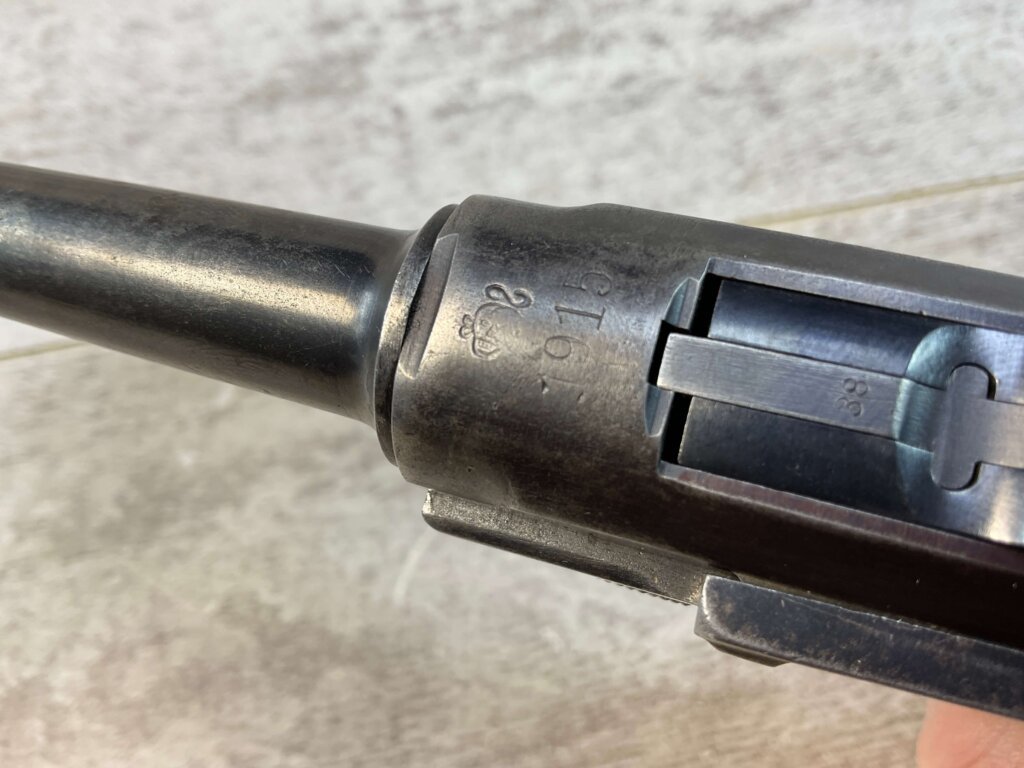 DWM LUGER P08 9MM SEMI AUTO PISTOL, RARE NAZI DEATH HEAD, JAMES EARL JONES COLLECTION #5-10897