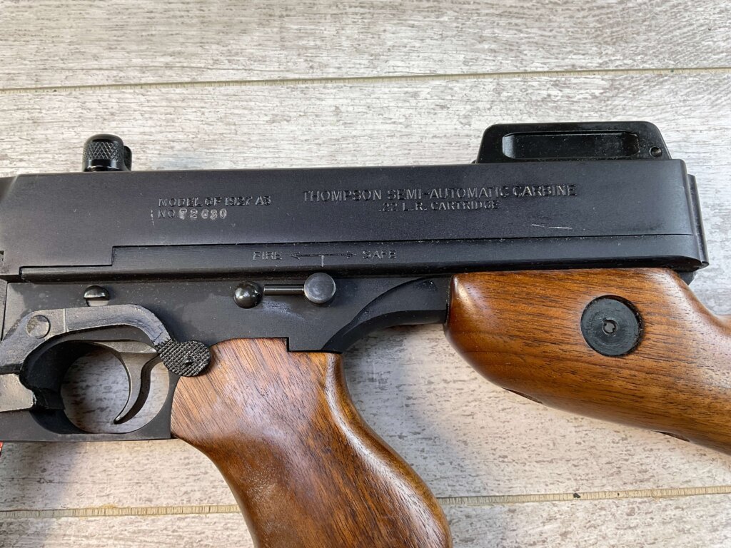 AUTO ORDNANCE THOMPSON 1927 M3 CARBINE .22LR SEMI AUTO RIFLE, JAMES EARL JONES "FAVORITES" COLLECTION, PRE BAN #5-11038