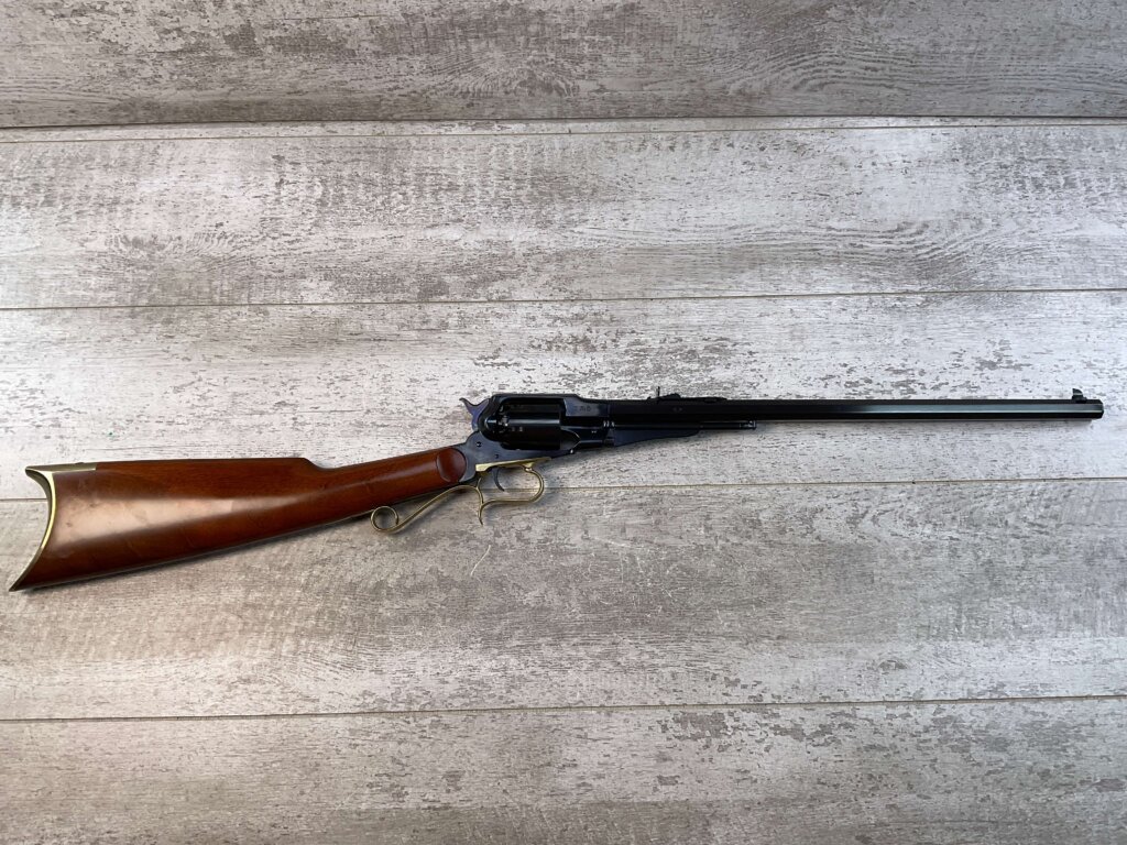 UBERTI 1858 REMINGTON REVOLVING CARBINE BLACK POWDER .44CAL RIFLE, JAMES EARL JONES "FAVORITES" COLLECTION #5-11044