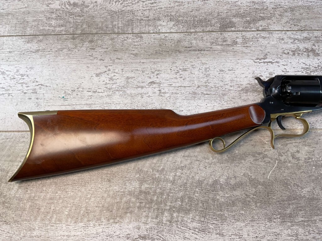 UBERTI 1858 REMINGTON REVOLVING CARBINE BLACK POWDER .44CAL RIFLE, JAMES EARL JONES "FAVORITES" COLLECTION #5-11044