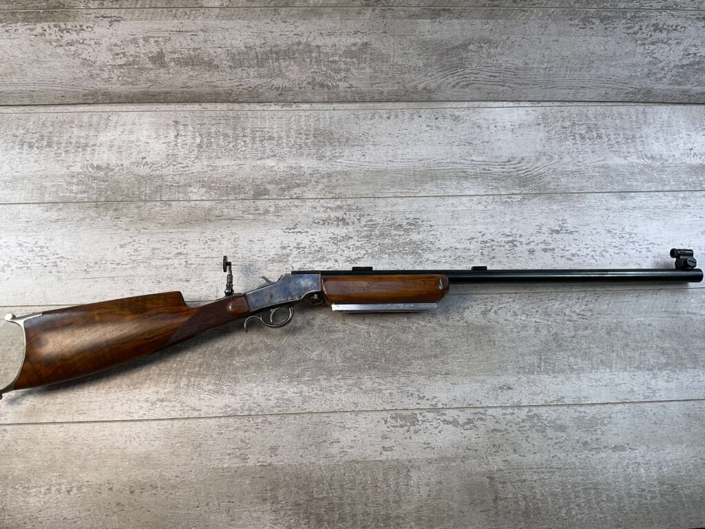 CUSTOM ERIC JOHNSON STEVENS FAVORITE BALLARD .22LR TARGET RIFLE, JAMES EARL JONES "FAVORITES" COLLECTION #5-11052