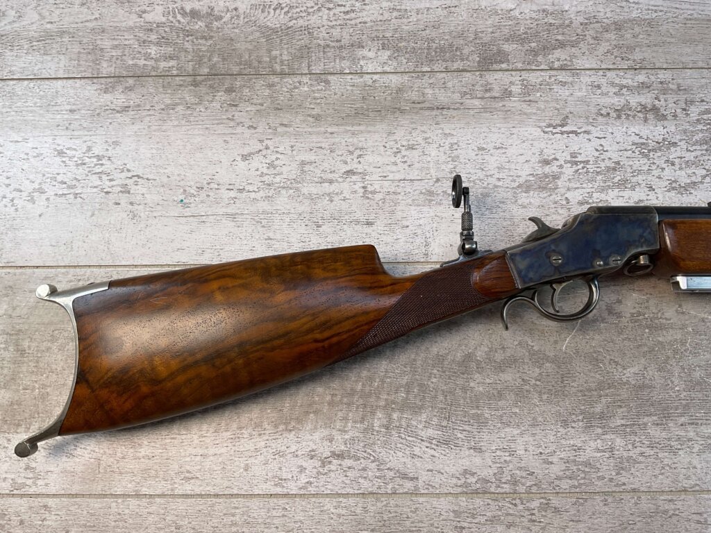 CUSTOM ERIC JOHNSON STEVENS FAVORITE BALLARD .22LR TARGET RIFLE, JAMES EARL JONES "FAVORITES" COLLECTION #5-11052