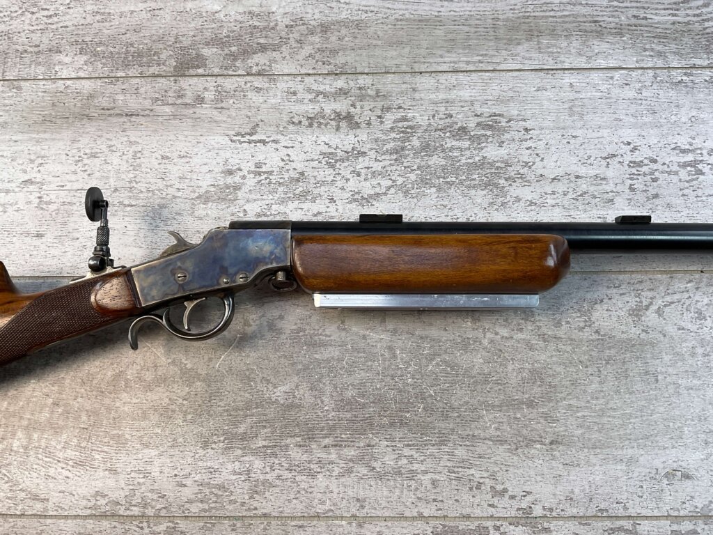 CUSTOM ERIC JOHNSON STEVENS FAVORITE BALLARD .22LR TARGET RIFLE, JAMES EARL JONES "FAVORITES" COLLECTION #5-11052