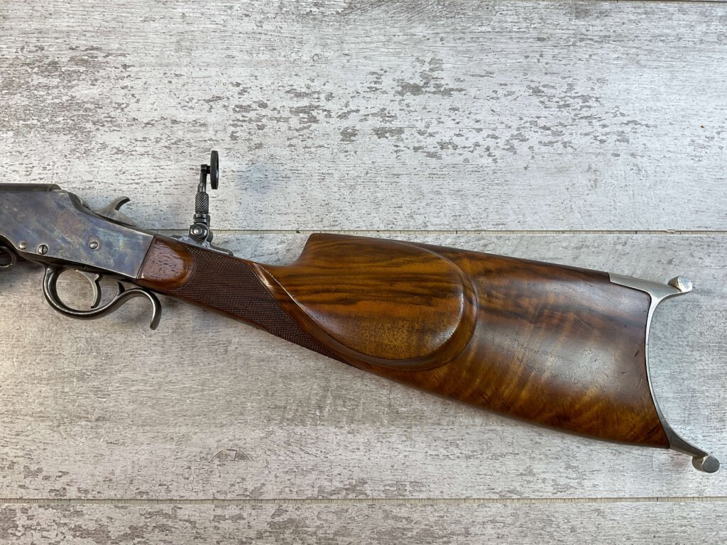 CUSTOM ERIC JOHNSON STEVENS FAVORITE BALLARD .22LR TARGET RIFLE, JAMES EARL JONES "FAVORITES" COLLECTION #5-11052