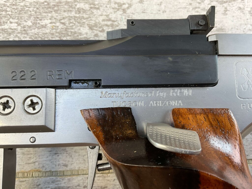 RPM HUNTER XL .222 REM SINGLE SHOT TARGET PISTOL, JAMES EARL JONES COLLECTION #5-10904