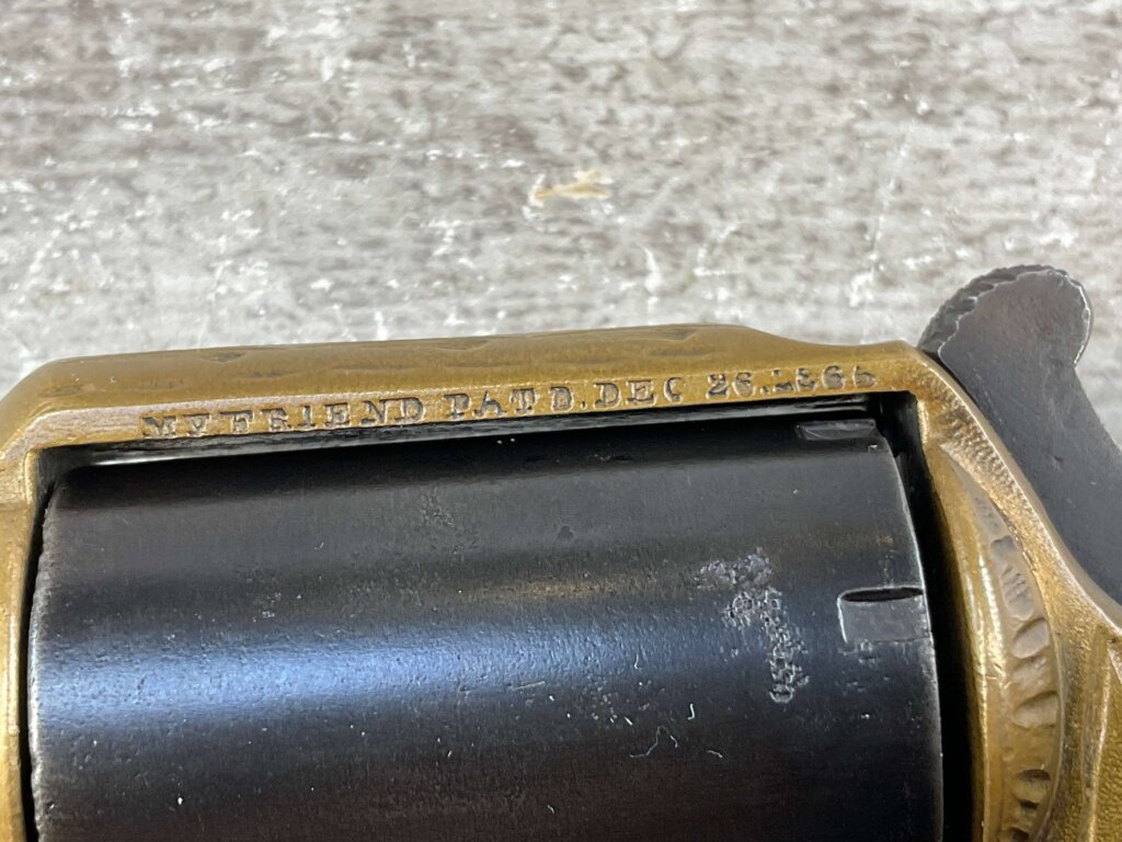 JAMES REID "MY FRIEND" KNUCKLE DUSTER .22 CAL REVOLVER, JAMES EARL JONES COLLECTION, ANTIQUE #5-10906