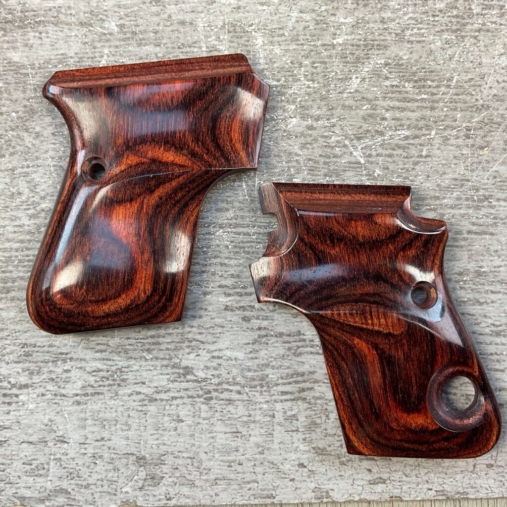 AJAX CUSTOM GRIPS BERETTA M950 .25/.22S CAL., CHERRY COLORED GRIPS #5-11604