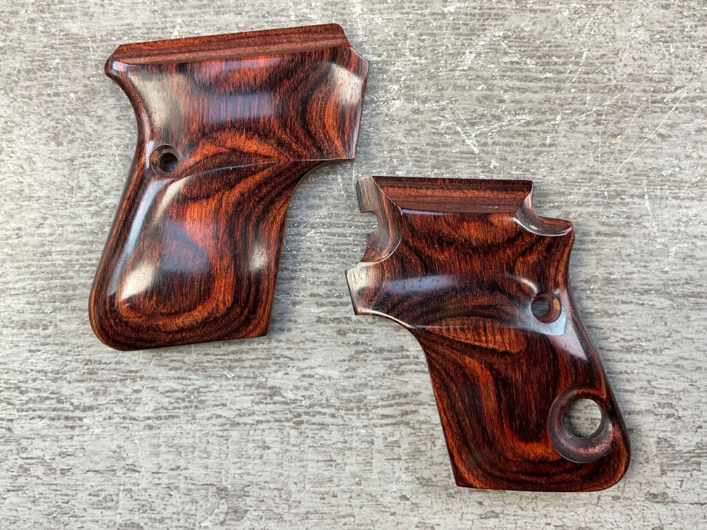 AJAX CUSTOM GRIPS BERETTA M950 .25/.22S CAL., CHERRY COLORED GRIPS #5-11604