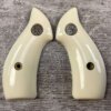 AJAX CUSTOM GRIPS 22 S&W "J" FRAME, ROUND BUTT, IVORY POLYMER COLORED GRIPS #5-11607