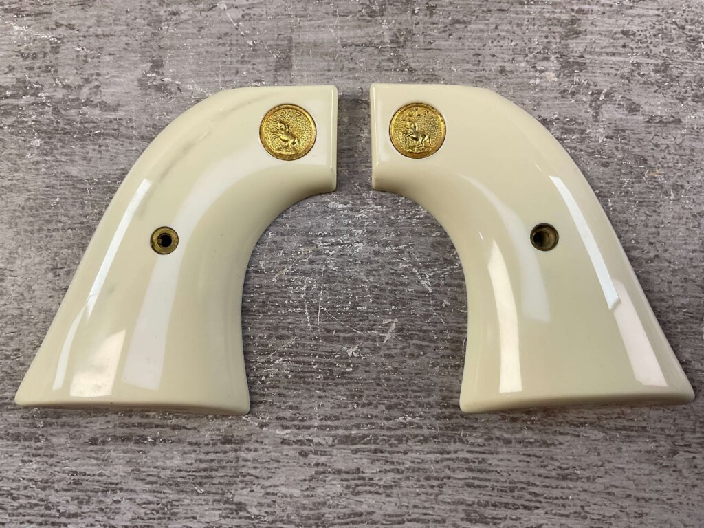 AJAX CUSTOM GRIPS COLT S A ARMY, IVORY POLYMER COLORED GRIPS #5-11610