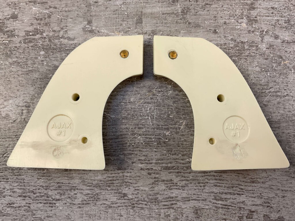AJAX CUSTOM GRIPS COLT S A ARMY, IVORY POLYMER COLORED GRIPS #5-11610