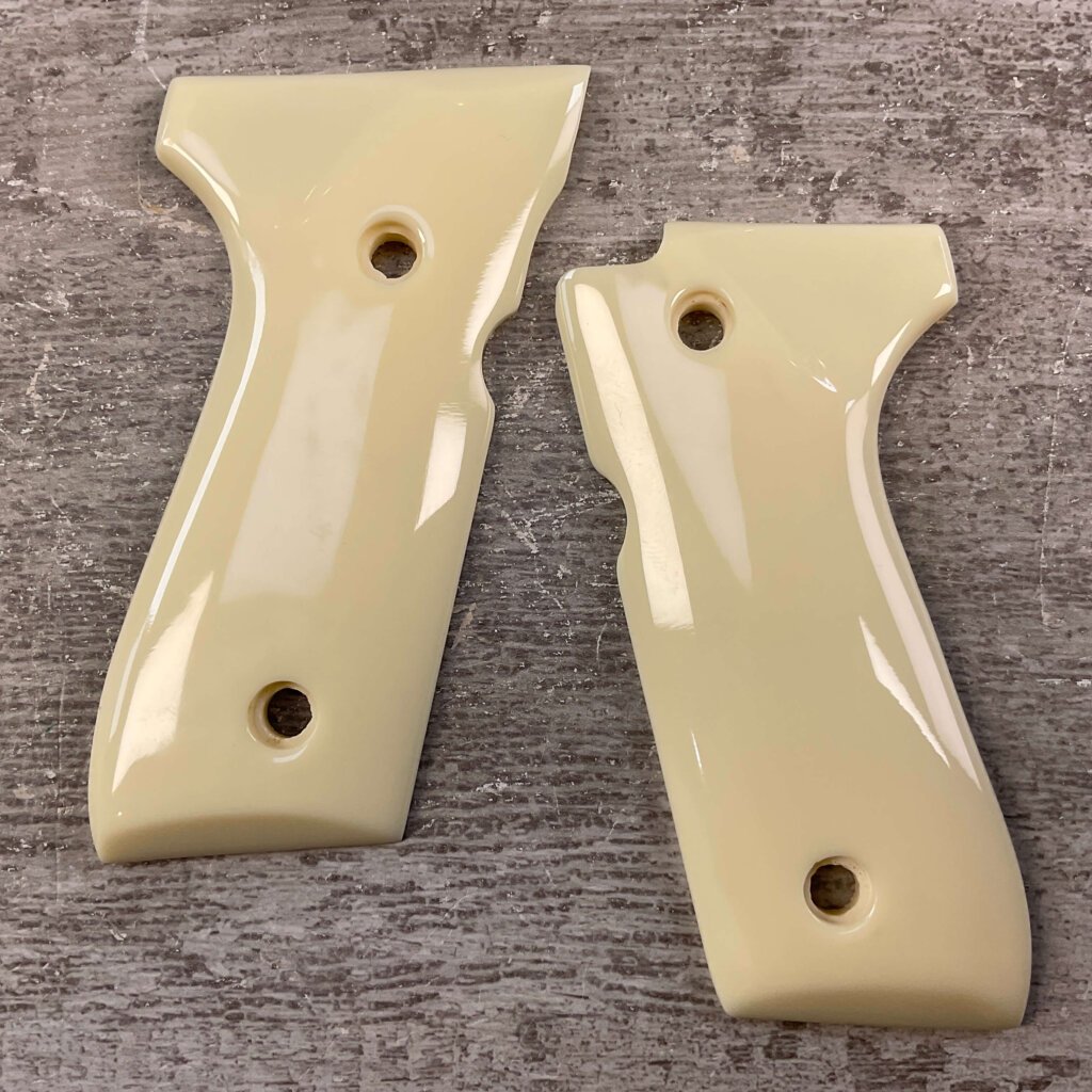 AJAX CUSTOM GRIPS BERETTA M92FS/96 & CENTURION IVORY POLYMER COLORED GRIPS #5-11615