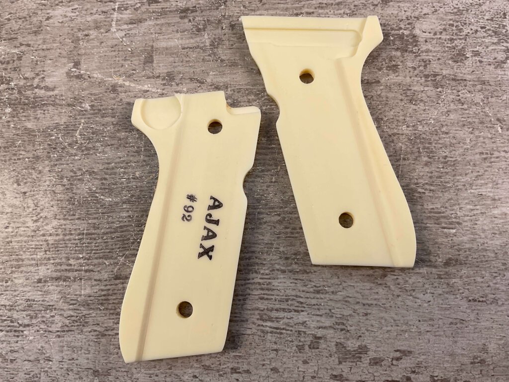 AJAX CUSTOM GRIPS BERETTA M92FS/96 & CENTURION IVORY POLYMER COLORED GRIPS #5-11615