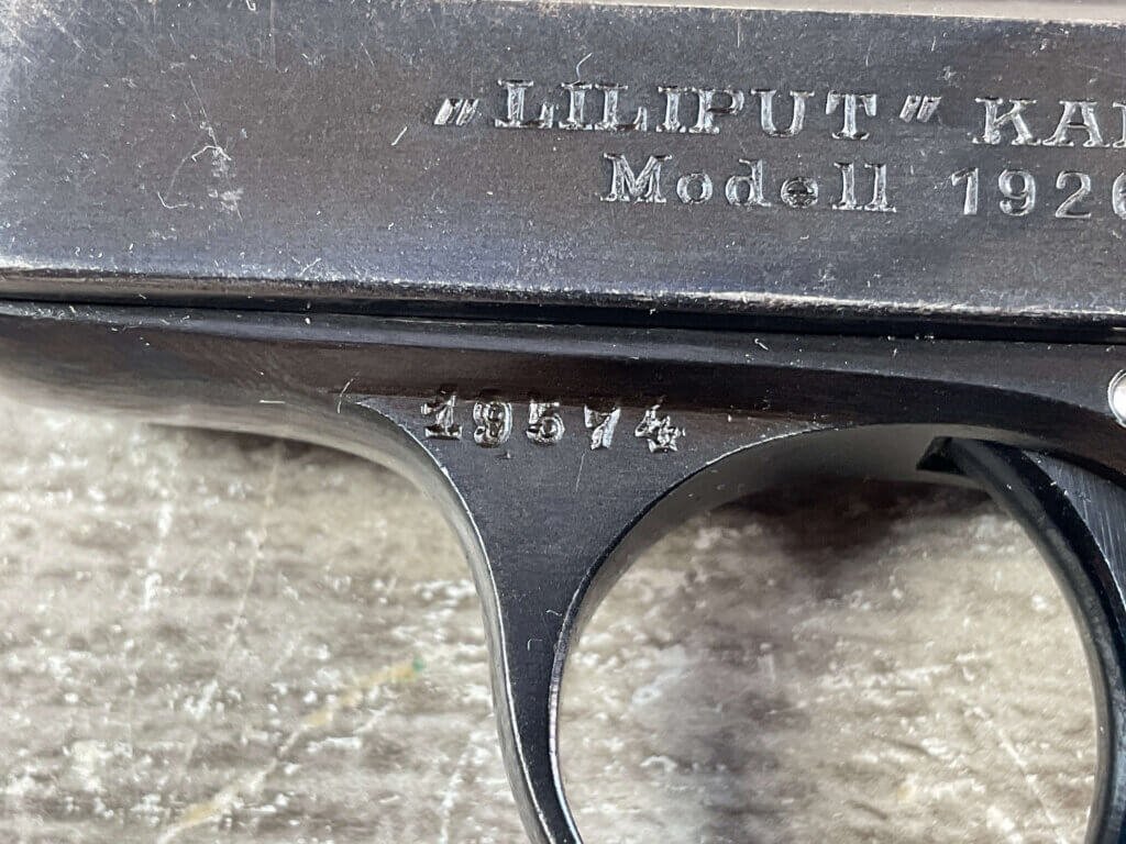 LILIPUT MODEL 1926 .25ACP SEMI AUTO POCKET PISTOL, JAMES EARL JONES COLLECTION, MINTY #5-10908