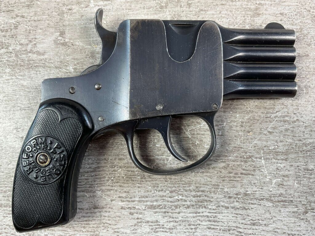 REFORM PISTOLE BREVETE FOUR BARREL .25 ACP PISTOL, JAMES EARL JONES COLLECTION, RARE #5-10909