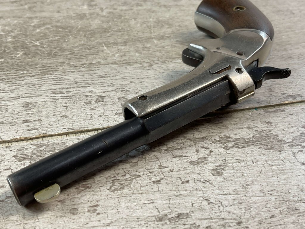 J. STEVENS MODEL 41 TIP UP .22LR SINGLE SHOT PISTOL, JAMES EARL JONES COLLECTION #5-10913