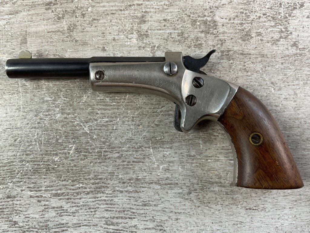 J. STEVENS MODEL 41 TIP UP .22LR SINGLE SHOT PISTOL, JAMES EARL JONES COLLECTION #5-10913