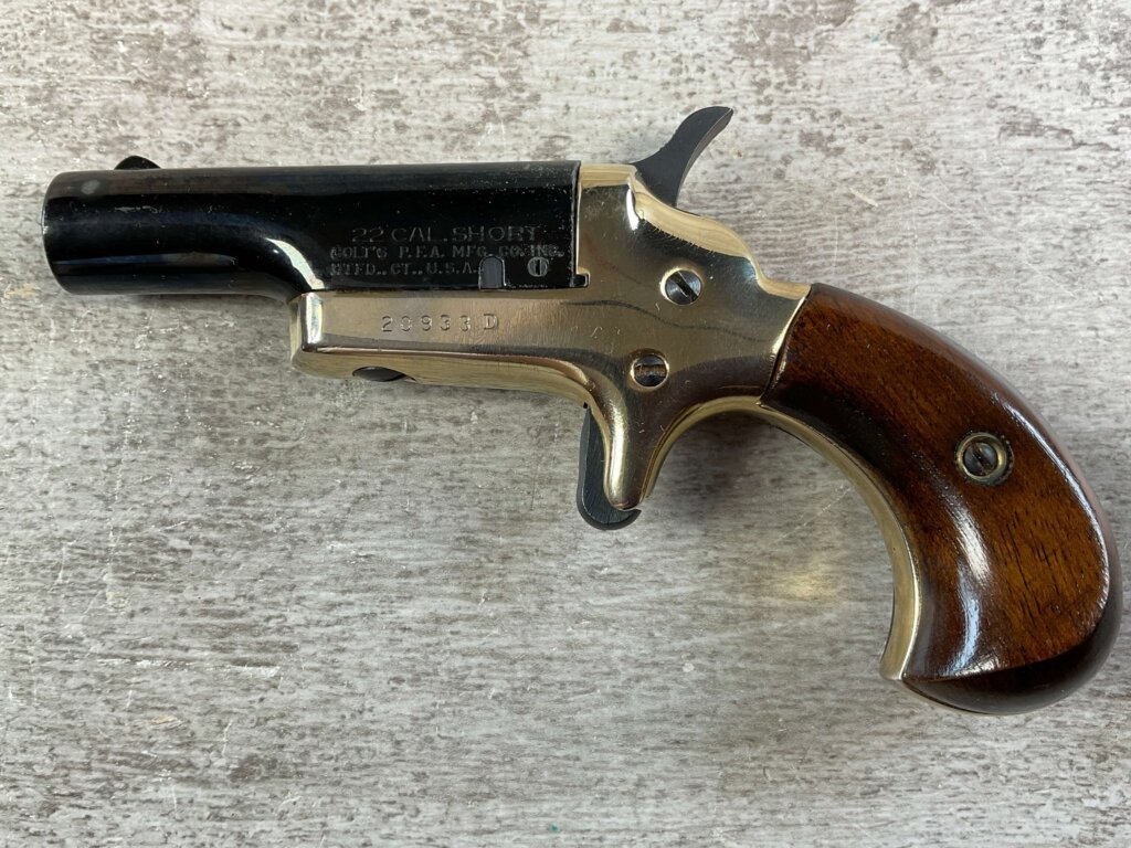 COLT "LORD" 4TH MODEL DERRINGER SINGLE SHOT PISTOL SET IN PRESENTATION BOX, JAMES EARL JONES COLLECTION #5-10914