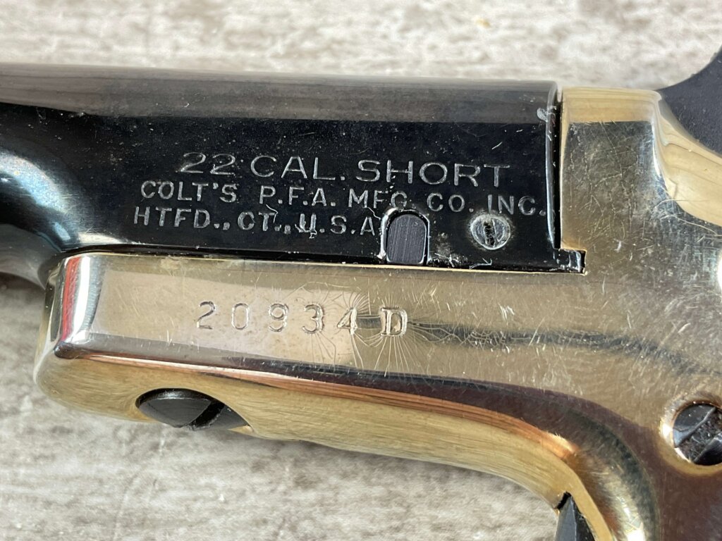 COLT "LORD" 4TH MODEL DERRINGER SINGLE SHOT PISTOL SET IN PRESENTATION BOX, JAMES EARL JONES COLLECTION #5-10914